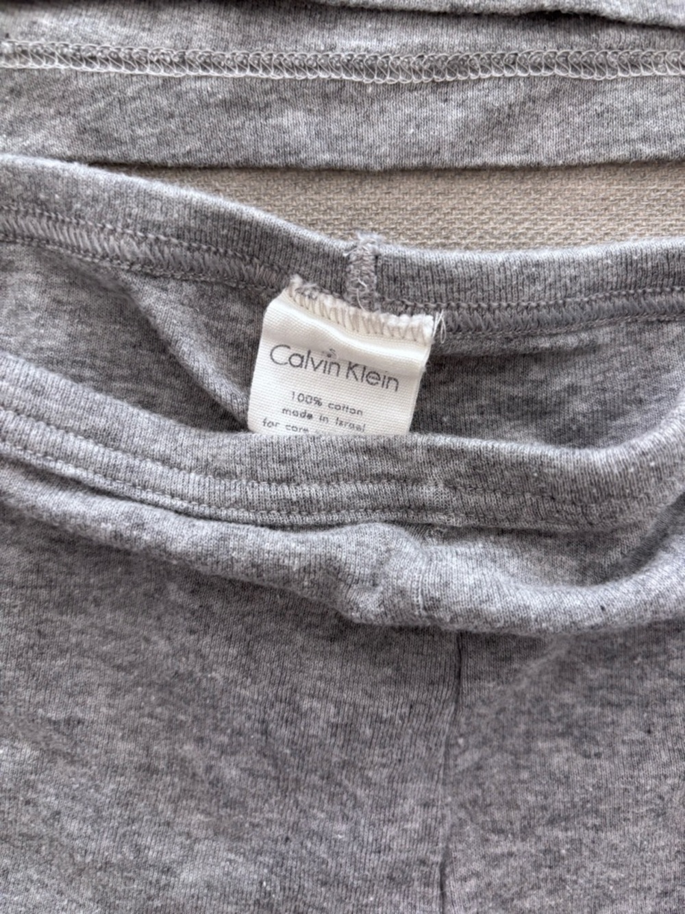 Calvin Klein Womens Baby Tee Crop Top and Shorts Boyshort Pajama Set Gray Small - Picture 3 of 4